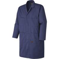 512 Shop Coat, Poly-Cotton, Small, Navy Blue O-Max