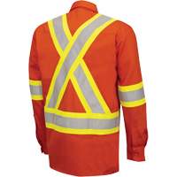 7743 Chemise de s&eacute;curit&eacute; ignifug&eacute;e FR-Tech, Petit, Orange haute visibilit&eacute; O-Max