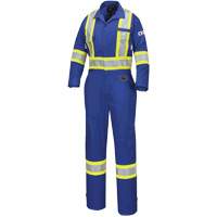 7704W Combinaison FR-Tech ignifuge/contre les arcs pour femme, Taille T-petit, Bleu royal, 10 cal/cm² O-Max