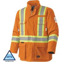 5533 Flame-Resistant Safety Parka, Small, High Visibility Orange, 58 cal/cm² O-Max