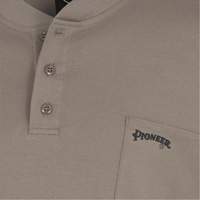 331 Chandail Henley en tricot interlock ignifuge, Petit, Beige O-Max