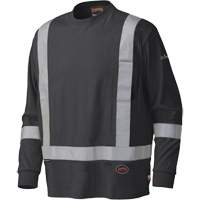 340SFA Chemise de s&eacute;curit&eacute; &agrave; manches longues ignifuge, Petit, Noir O-Max