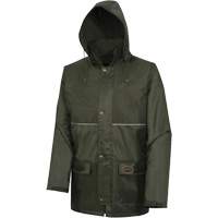 Manteau à capuchon indéchirable Nailhead pour planteur d’arbres, Polyester/PVC, T-petit, Vert SHE437 | O-Max