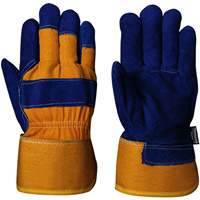 630 Blue Insulated Fitter's Gloves, One Size, Split Cowhide Palm, Boa Inner Lining O-Max