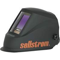 WHP4000 Casque de soudage ADF de la s&eacute;rie Premium avec technologie de lentilles bleues extra larges, 3,94" lo x 3,28" la Champ de vision, Noir/Orange O-Max