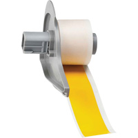 All-Weather Permanent Adhesive Label Tape, Vinyl, Yellow, 1" Width O-Max