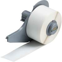 All-Weather Permanent Adhesive Label Tape, Vinyl, White, 1" Width O-Max
