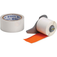 ToughStripe&reg; Ultra-Aggressive Adhesive Multi-Purpose Label Tape with Overlaminate, Polyester, Orange, 2" Width O-Max