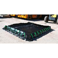 Ultra-Containment Berm&reg;, 179 US gal. Capacity, 4' W x 6' L x 12" H, Stake Wall O-Max