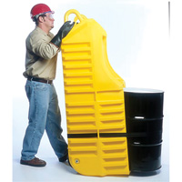 Drum Dolly, 26.5" L x 26.5" W x 5" H, 800 US gal. Spill Cap. O-Max