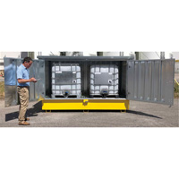 Ultra-Twin IBC en acier avec couvercle rigide, 123,4" lo x 73,4" la x 66,4" h, Capacit&eacute; de charge 12250 lb O-Max