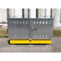 Ultra-Twin IBC en acier avec couvercle rigide, 123,4" lo x 73,4" la x 66,4" h, Capacit&eacute; de charge 12250 lb O-Max