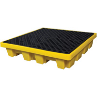 4-Drum Nestable Ultra-Spill Pallet&reg;, 66 US gal. Spill Capacity, 51" x 51" x 10" O-Max