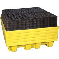 4-Drum Nestable Ultra-Spill Pallet&reg;, 66 US gal. Spill Capacity, 51" x 51" x 10" O-Max