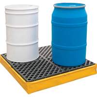 4-Drum Flexible Ultra-Spill Pallet&reg;, 66 US gal. Spill Capacity, 48" x 48" x 7" O-Max