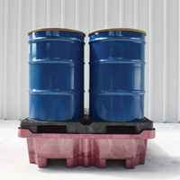 4-Drum Ultra-Spill King&reg; Drum Spill Pallet, 85 US gal. Spill Capacity, 51" x 51" x 17.5" O-Max