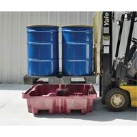 4-Drum Ultra-Spill King&reg; Flat Deck Spill Pallet, 85 US gal. Spill Capacity, 51" x 51" x 17.5" O-Max
