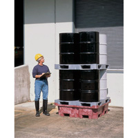 4-Drum Ultra-Spill King&reg; Flat Deck Spill Pallet, 85 US gal. Spill Capacity, 51" x 51" x 17.5" O-Max