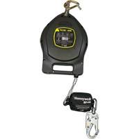 Cordage de s&eacute;curit&eacute; autor&eacute;tractable Falcon + Edge, 50', Acier galvanis&eacute;, Pivotant O-Max