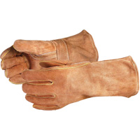 Gants de soudage bruns de luxe Endura 505BS, Cuir de vache refendu, Taille Grand O-Max