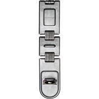 Double-Hinged Security Hasp, Silver O-Max