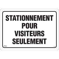 "Stationnement pour visiteurs" Sign, 14" x 20", Aluminum, French O-Max