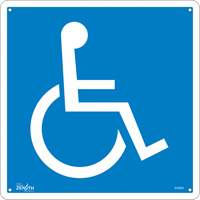 Handicap CSA Standard Safety Sign, 12" x 12", Aluminum, Pictogram O-Max