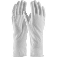 Gants d'inspection de qualit&eacute; sup&eacute;rieure CleanTeam, Coton, Poignet Non ourl&eacute;, Taille unique O-Max
