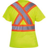 6949 T-shirt de s&eacute;curit&eacute; en il-de-perdrix pour femme, Polyester, T-petit, Jaune lime haute visibilit&eacute; O-Max
