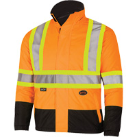 5770 Manteau de s&eacute;curit&eacute; imperm&eacute;able r&eacute;versible, Polyester/Polyur&eacute;thane, Orange haute visibilit&eacute;, Petit O-Max