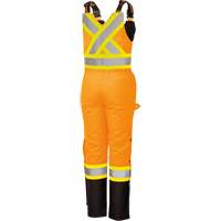 5040BBW Combinaison de s&eacute;curit&eacute; imperm&eacute;able haute visibilit&eacute; pour femmes, Polyester, T-petit, Noir/Orange haute visibilit&eacute; O-Max
