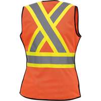 486 Veste de s&eacute;curit&eacute; d&eacute;tachable haute visibilit&eacute;, Orange haute visibilit&eacute;, T-petit, Polyester O-Max