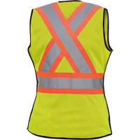 489 Veste de s&eacute;curit&eacute; d&eacute;tachable haute visibilit&eacute;, Jaune lime haute visibilit&eacute;, T-petit, Polyester O-Max