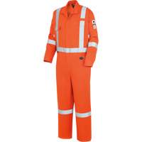 "The Rock" FR-Tech<sup>®</sup> High Visibility FR/Arc Rated Coveralls, Size 36, High Visibility Orange, 10 cal/cm² SHI194 | O-Max