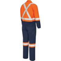 7702BBT Combine de s&eacute;curit&eacute; deux tons FR-Tech, Taille 40 (grand taille), Bleu marin/Orange, 10 cal/cm² O-Max