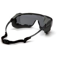 Cappture Plus Safety Goggles, Grey Lens, Anti-Fog, Closed Vent O-Max