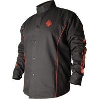 BSX&reg; Contoured FR Welding Jacket, Cotton, 2X-Large, Black O-Max