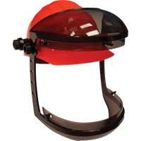 Visi&egrave;re Facetech avec attache pour casques de s&eacute;curit&eacute; &agrave; fentes, Suspension Rochet O-Max
