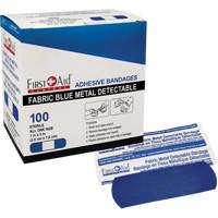Bandages, Rectangulaire/carrée, 3", Tissu détectable, Non stérile SHJ433 | O-Max