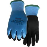 Stealth Black Ops Water-Resistant Gloves, Size Small, 15 Gauge, Rubber Latex Coated, Glass Fibre/Polyester Shell, ASTM ANSI Level A4 O-Max