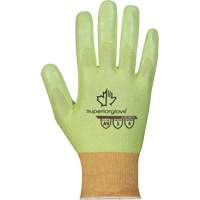 Hi-Viz S18TAXFN Cut-Resistant Gloves, Size 6, 18 Gauge, Foam Nitrile Coated, TenActiv Shell, ASTM ANSI Level A9 O-Max