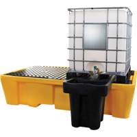 Double IBC Spill Pallet, 317 US gal. Spill Capacity, 89" x 57" x 23" O-Max