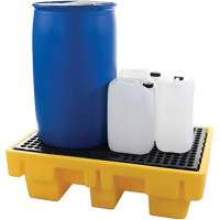 2-Drum Spill Pallet, 61 US gal. Spill Capacity, 51.5" x 36" x 15" O-Max
