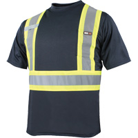 T-shirt &agrave; manches courtes et s&eacute;chage rapide, Polyester, Petit, Bleu marine O-Max