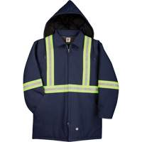 Premium Duck Parka with Reflective Material, Navy Blue, Small O-Max