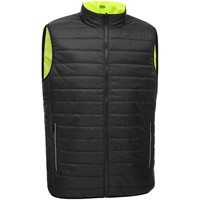 Veste bouffante r&eacute;versible avec X au dos Bisley, Jaune lime haute visibilit&eacute;, Petit, Polyester O-Max