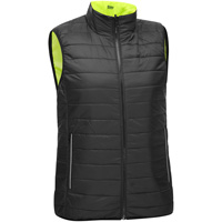 Veste bouffante, enveloppante et r&eacute;versible avec X au dos Bisley pour femmes, Jaune lime haute visibilit&eacute;, Petit, Polyester O-Max