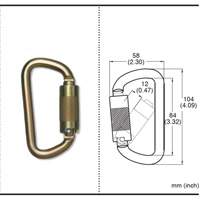 CP-03015-2 Zinc Plated Carabiner with 3/4" Gate Opening, Steel O-Max