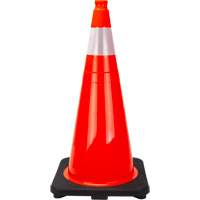 Premium Traffic Cone, 28", Orange, 4" Reflective Collar(s) O-Max