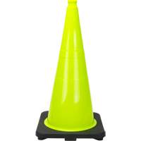 Premium Traffic Cone, 28", Lime Green O-Max